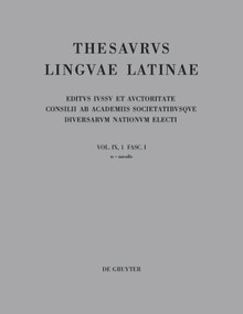 n - navalis (Latin Edition) by Internationale Thesauruskommission, 9783110254952