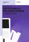 Erfolgreich recherchieren - Linguistik (German Edition) by Klaus Gantert, 9783110299007