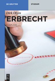 Erbrecht (German Edition) by Dirk Olzen, 9783110302714