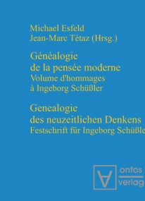 Genealogie des neuzeitlichen Denkens / Généalogie de la pensée moderne (German Edition) by Michael Esfeld, Jean-Marc Tetaz, 9783110320565