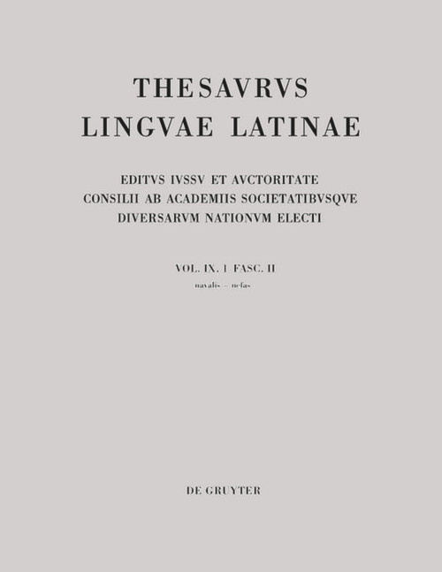 navalis - nebel (Latin Edition) by Thesaurusbüro München, Internationale Thesaurus-Kommission, 9783110365429