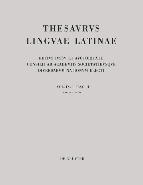 navalis - nebel (Latin Edition) by Thesaurusbüro München, Internationale Thesaurus-Kommission, 9783110365429