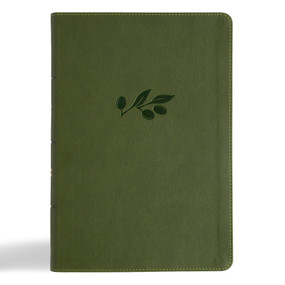 CSB Giant Print Single-Column Bible, Olive LeatherTouch by CSB Bibles by Holman, 9798384509332