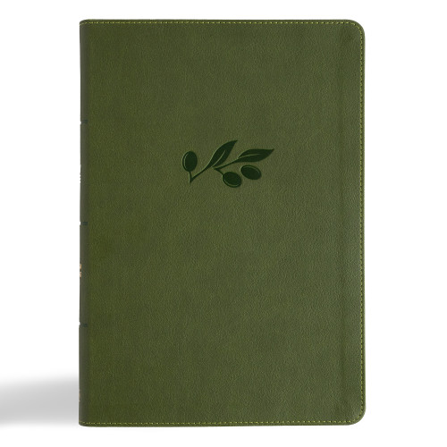 CSB Giant Print Single-Column Bible, Olive LeatherTouch by CSB Bibles by Holman, 9798384509332