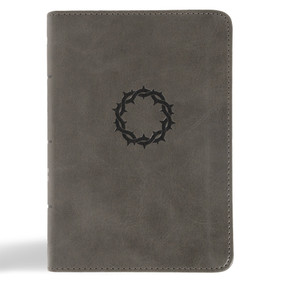 NASB Large Print Compact Reference Bible, Charcoal LeatherTouch by Holman Bible Publishers, 9798384509448