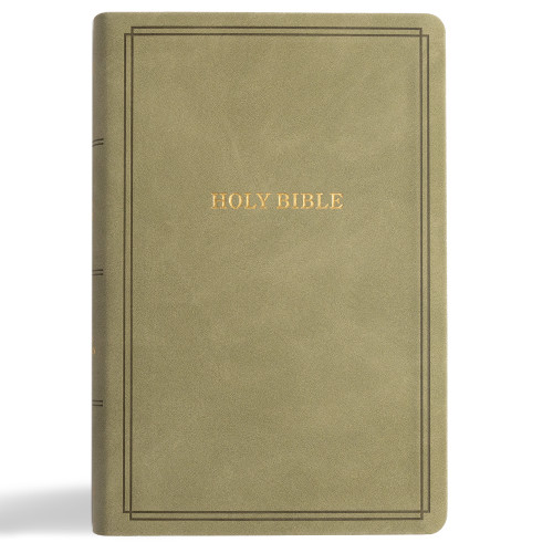 KJV Large Print Personal Size Reference Bible, Sage SuedeSoft LeatherTouch, Indexed by Holman Bible Publishers, 9798384509783