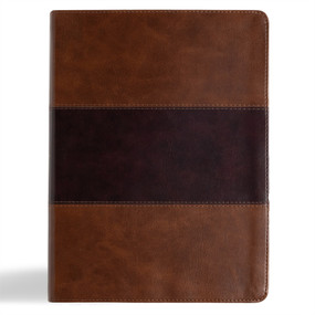 KJV Study Bible, Large Print Edition, Saddle Brown LeatherTouch by Holman Bible Publishers, 9798384509868