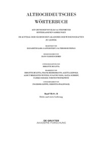 Band VII: O - R. 3. und 4. Lieferung (ouga bis platamuos) (German Edition) by Hans Ulrich Schmid, 9783110477511