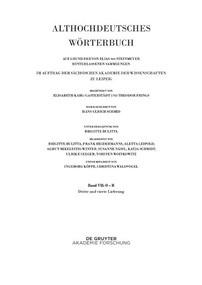 Band VII: O - R. 3. und 4. Lieferung (ouga bis platamuos) (German Edition) by Hans Ulrich Schmid, 9783110477511