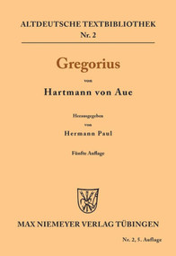 Gregorius (German Edition) - 9783110482560 by Hermann Paul, Hartmann von Aue, 9783110482560