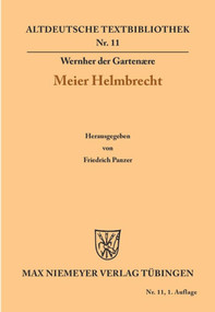Meier Helmbrecht (German Edition) by Wernher der Gartenære, Friedrich Panzer, 9783110482829