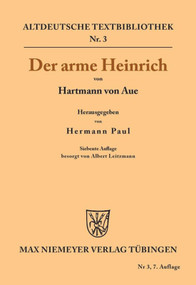 Der arme Heinrich (German Edition) - 9783110482904 by Hartmann von Aue, Hermann Paul, Albert Leitzmann, 9783110482904