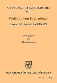 Parzival Buch I bis VI (German Edition) by Albert Leitzmann, 9783110482928