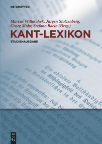 Kant-Lexikon (Studienausgabe) (German Edition) by Marcus Willaschek, Jürgen Stolzenberg, Georg Mohr, Stefano Bacin, 9783110519105