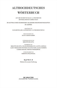 Band VII: O - R. 7. bis 9. Lieferung (ubari-quedan bis razi(n)) (German Edition) by Hans Ulrich Schmid, 9783110543346