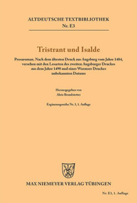 Tristrant und Isalde (German Edition) by Alois Brandstetter, 9783110981124