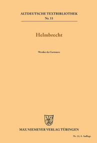 Helmbrecht (German Edition) by Wernher der Gartenære, Friedrich Panzer, Kurt Ruh, 9783110981858