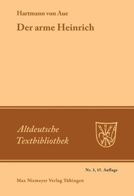 Der arme Heinrich (German Edition) - 9783110982008 by Hartmann von Aue, Hermann Paul, Gesa Bonath, 9783110982008