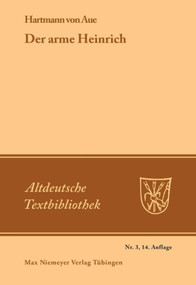 Der arme Heinrich (German Edition) - 9783110982015 by Hartmann von Aue, Hermann Paul, Ludwig Wolff, 9783110982015