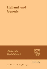 Heliand und Genesis (German Edition) - 9783110982060 by Otto Behaghel, Burkhard Taeger, 9783110982060
