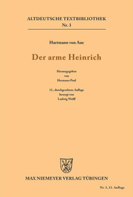 Der arme Heinrich (German Edition) - 9783111215303 by Hartmann, Hermann Paul, Ludwig Wolff, 9783111215303