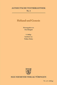 Heliand und Genesis (German Edition) - 9783111215778 by Otto Behaghel, Walther Mitzka, 9783111215778