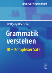 Komplexer Satz (German Edition) by Wolfgang Boettcher, 9783484108936