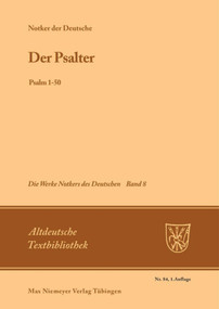 Der Psalter (Psalm 1-50) (German Edition) by Petrus W. Tax, 9783484200975
