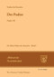 Der Psalter (Psalm 1-50) (German Edition) by Petrus W. Tax, 9783484200975