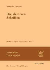 Die kleineren Schriften (German Edition) by James C. King, Petrus W. Tax, 9783484202092