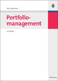 Portfoliomanagement (German Edition) by Klaus Spremann, 9783486587791