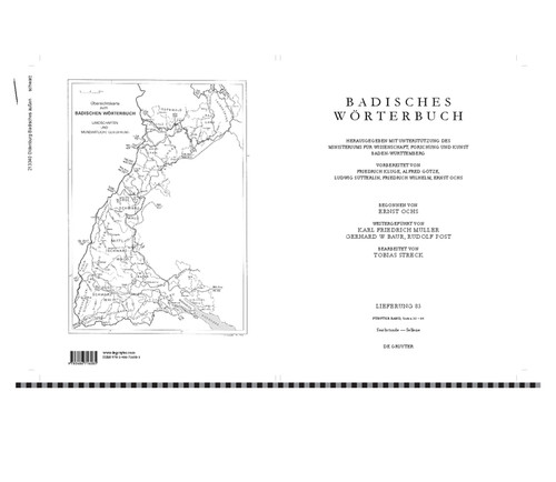 Badisches Wörterbuch. Band V/Lieferung 83 (German Edition) by Tobias Streck, 9783486716085