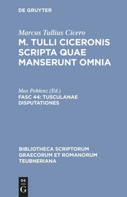 Tusculanae disputationes (Latin Edition) by Max Pohlenz, 9783598712203
