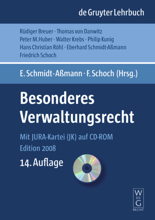 Besonderes Verwaltungsrecht (German Edition) by Eberhard Schmidt-Aßmann, Friedrich Schoch, 9783899494952