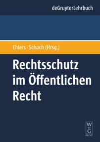 Rechtsschutz im Öffentlichen Recht (German Edition) by Dirk Ehlers, Friedrich Schoch, 9783899494976