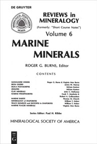 Marine Minerals by Roger G. Burns, 9780939950065