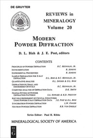 Modern Powder Diffraction by David L. Bish, Jeffrey E. Post, 9780939950249