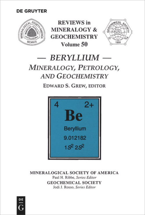 Beryllium (Mineralogy, Petrology, and Geochemistry) by Edward S. Grew, 9780939950621