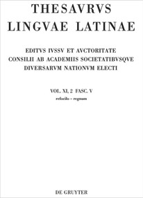 refocilo - regnum (Latin Edition) by Thesaurusbüro München, Internationale Thesaurus-Kommission, 9783110582857