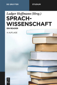 Sprachwissenschaft (Ein Reader) (German Edition) - 9783110582956 by Ludger Hoffmann, 9783110582956