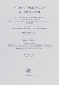 Band VI: M-N, 1. Lieferung (m bis gi-mah) (German Edition) by Hans Ulrich Schmid, 9783050049069