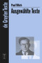 Ausgewählte Texte (German Edition) by Paul Tillich, Christian Danz, Werner Schüßler, Erdmann Sturm, 9783110205275