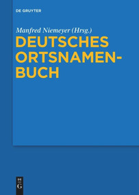 Deutsches Ortsnamenbuch (German Edition) by Manfred Niemeyer, 9783110579277