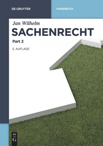 Sachenrecht (German Edition) by Jan Wilhelm, 9783110580952