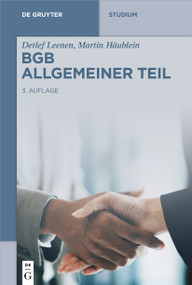 BGB Allgemeiner Teil (German Edition) by Detlef Leenen, Martin Häublein, 9783110602869