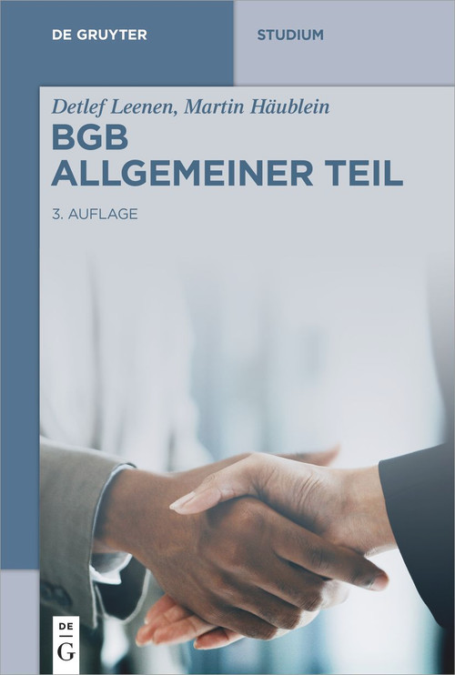 BGB Allgemeiner Teil (German Edition) by Detlef Leenen, Martin Häublein, 9783110602869