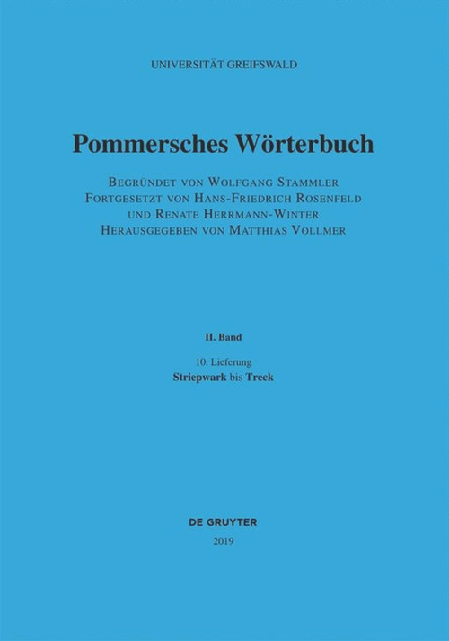 Striepwark bis Treck (German Edition) by Matthias Vollmer, 9783110626896