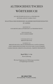 Band VIII,1: S-Sn. 1. Lieferung (s bis saharahi) (German Edition) by Hans Ulrich Schmid, 9783110659269