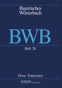 Dorn - Trätzer(er) (German Edition) by Bayerische Akademie der Wissenschaften, 9783110679199
