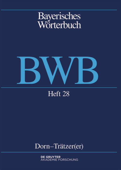 Dorn - Trätzer(er) (German Edition) by Bayerische Akademie der Wissenschaften, 9783110679199